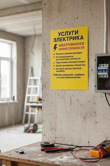 Электрик | Электромонтажные работы Больше 6 лет опыта