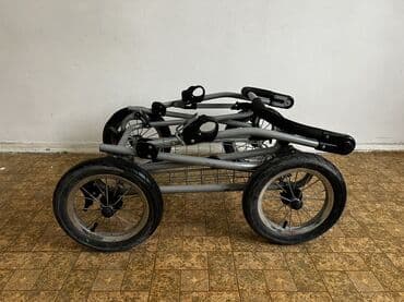 Детский мир: Коляска, цвет - Голубой, Б/у — 3