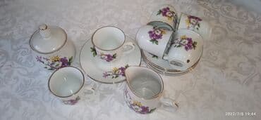 элитный кофейный набор: Кофейный сервиз на 6 персон. 14 предметов: 6 чашек - диаметр 5,5 см — 1