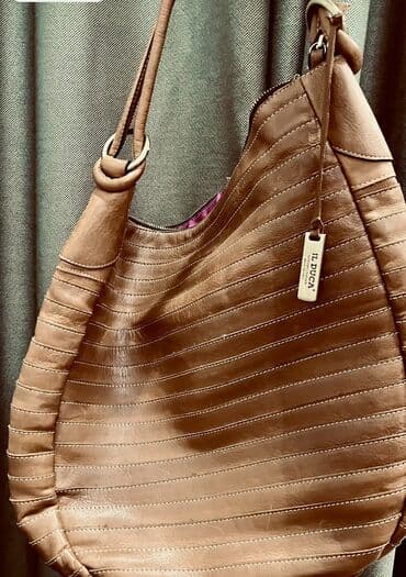 купить пластиковый чемодан на колесах: Сумка Хобо IL DUCA made in 🇮🇹 Italy Новая!!!Из коричневой итальянской — 4