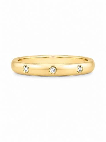 Личные вещи: Кольцо обручальное «Diamond Trio» из желтого золота 585 - Бренд — 2