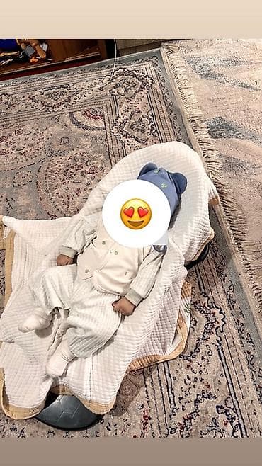 pop it: Детский шезлонг, Качалка, Другой материал, цвет - Бежевый — 1