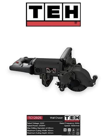 Инструменты: Штроборез TEH TC12925 - Назначение: штробление стен/полов под — 1