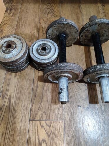 настольные теннисные ракетки: Гантели разборныеобщий вес блинов 18 кг — 2