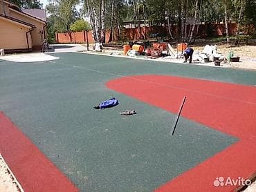 Рулонное и наливное покрытие из резиновой крошки (бесшовное