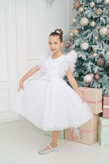 дом вещи: Детское платье, цвет - Белый, Новый — 3