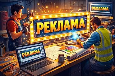 | Вывески, | Монтаж