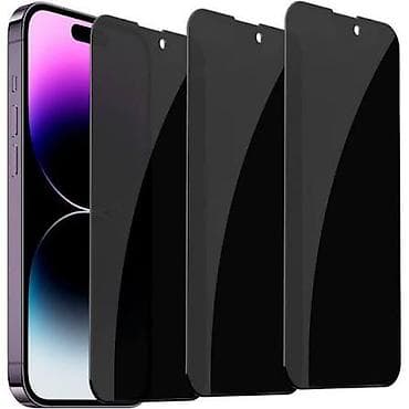 антишпион: Защитное стекло с функцией приватности для iPhone (комплект 3 шт.) - — 1