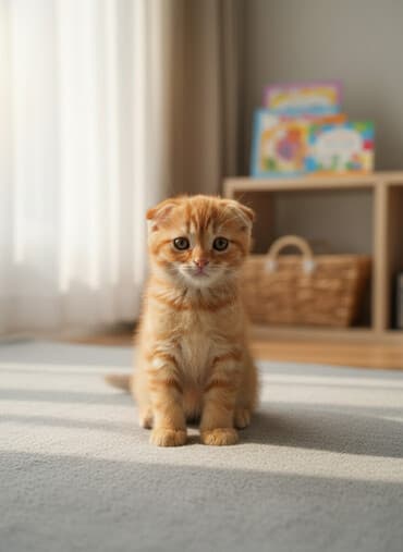 сколько стоят вислоухие коты: Скотиш Фолд (Шотландская вислоухая), 2 месяца, Мальчик, Рыжий, С прививками — 2