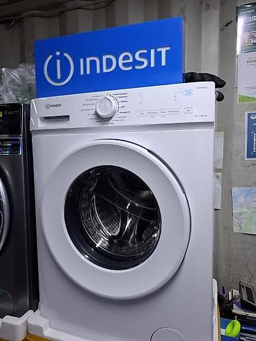 t 4: Стиральная машина Indesit, фронтальная загрузка, цвет графит — 1