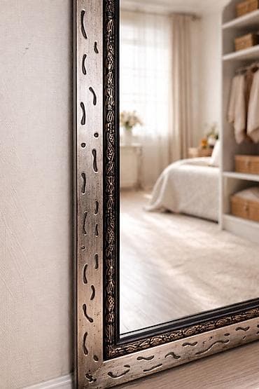 красный дорожка: Элегантное зеркало в декоративной раме (86×120 см) Стильное напольное — 2