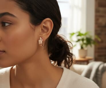 купить свадебное платье недорого: Серьги, Проба 375, Женские, Новый — 2