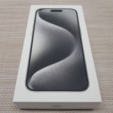 телефон с антенной: IPhone 15, Новый, 128 ГБ, Black Titanium, Коробка — 2