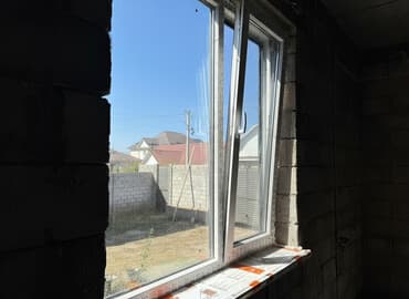 занавески на пластиковые окна: ПВХ-окно с поворотно-откидной створкой - Материал профиля: белый — 1