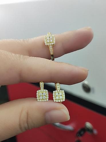 Серебро с напылением жёлтое золото 925 пробы Размеры имеются Цена
