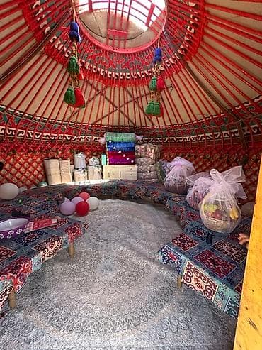 Юрты: Аренда юрты, Каркас Деревянный, 75 баш, Самовар, Казан, Посуда — 8