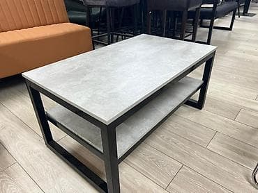 loft mebel: Журнальный стол в стиле лофт - Прямоугольная столешница и полка из — 1