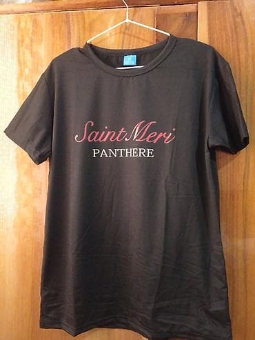 Футболка Saint Meri PANTHERE, черная - Классический крой с круглым