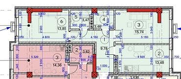 боталиева: 2 комнаты, 61 м², Элитка, 2 этаж, ПСО (под самоотделку) — 3