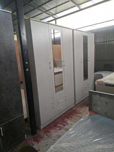 шкаф купе для прихожей с зеркалом: Шифоньер, Жаңы, Түз, ЛДСП — 2