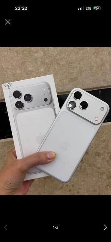 macbook pro a1708: IPhone 17 Pro Max, Новый, 256 ГБ, White Titanium, Зарядное устройство, Чехол, Коробка, В рассрочку, 100 % — 1