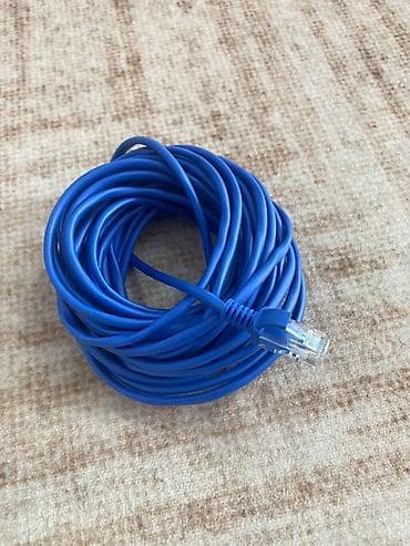 Сетевой кабель Ethernet (патч-корд) синего цвета 10 метров