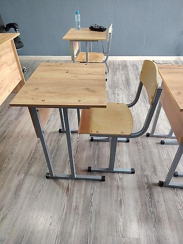 Комплект парты и стула, Самовывоз, цвет - Серый