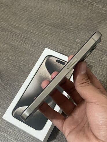 iphone 16 plus бишкек: IPhone 15 Pro, 256 ГБ, Natural Titanium, Заряддоочу түзүлүш, Коргоочу айнек, Каптама, 87 % — 4
