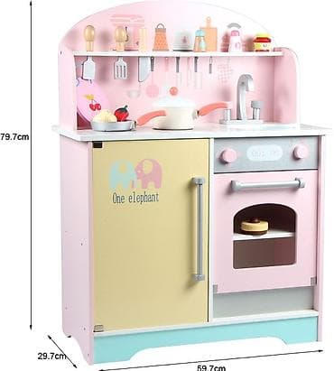 Оюнчуктар: Детская деревянная игровая кухня «One elephant» Размеры кухни: 79,7 × — 1