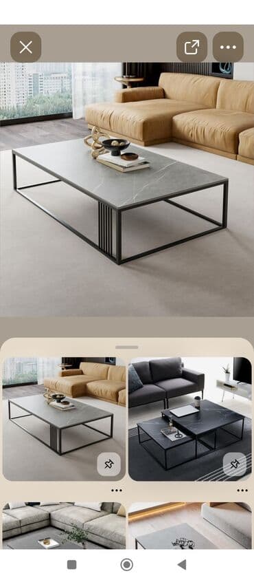 металла: Стол для кафе, Прямоугольный, цвет - Коричневый — 20