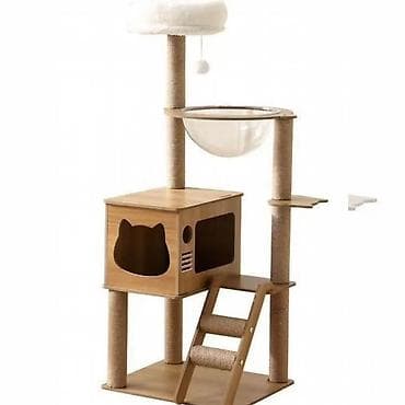 Батуттар: Игровой комплекс для кошек с домиком, когтеточками и лежанкой - — 2