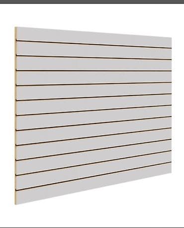 зеркальные пленки: Стеновые/потолочные реечные панели (ламели) белого цвета. - Материал — 1