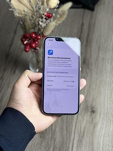 aifon 13: IPhone 13, Б/у, 128 ГБ, Синий, Чехол, 76 % — 10