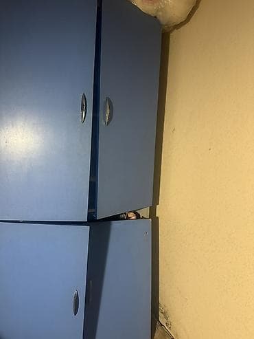 шкаф офисный стол: Комплект офисной мебели, Шкаф, Металл, цвет - Синий — 1