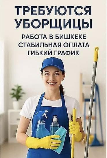 Үй персоналы жана тазалоо: Талап кылынат Тазалоочу, Ресторан, кафе, мейманкана, Иш тартиби: Ийкемдүү график — 1