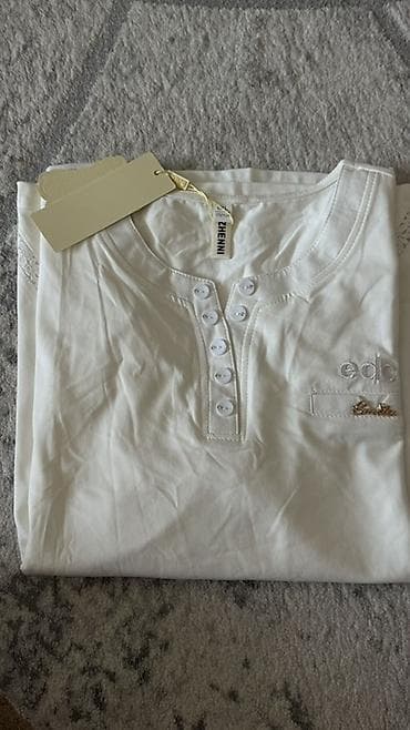 Белая женская блуза хлопок новая — 1