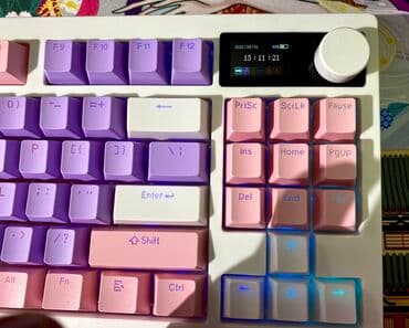 клавиатура мембранная: Клавиатура, Механическая, Проводное, Bluetooth подключение, Размер: 75% — 5