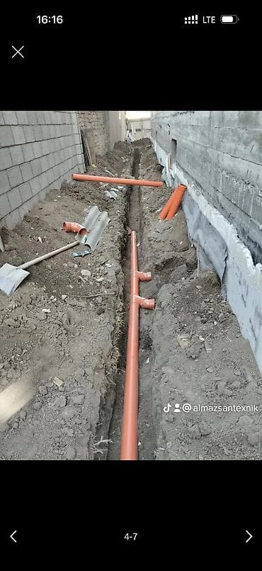 укладка труб: Монтаж наружной и внутренней канализации/водопровода под ключ - — 8