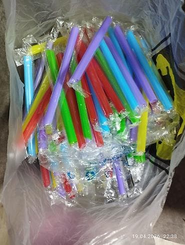 Азык-түлүктөр: Продам набор для бабл ти Тапиока (2 упаковки) и трубочки для бабл ти — 1