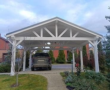 Все для дома и сада: Навес, Односкатный, Металл, Поликарбонат, Установка — 4