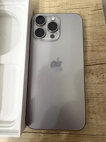 macbook 15: IPhone 15 Pro Max, Б/у, 256 ГБ, Natural Titanium, Коробка, 85 % — 3