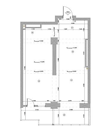 сдаю коммерческое помещение: 2 комнаты, 65 м², 11 этаж, Готовая ПСО (под самоотделку) — 3