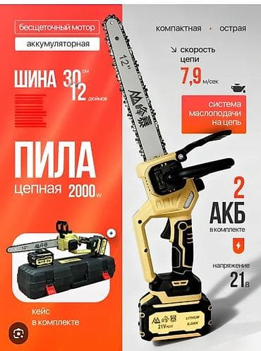 дю: Аккумуляторная цепная пила 12" (30 см) - Бесщеточный мотор - — 2