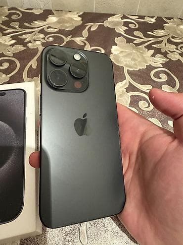 Техника и электроника: IPhone 15 Pro, Б/у, 256 ГБ, Black Titanium, Кабель, Коробка, Чехол, 85 % — 5