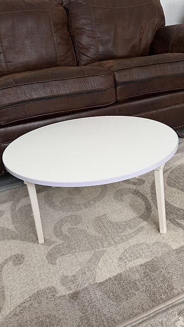 Столдор: Журналдык үстөлү, Тегерек, Бүктөө, түсү - Ак — 2