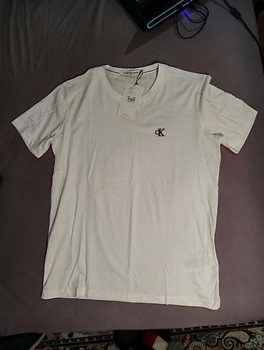 classic: Мужская футболка, M, Calvin Klein, Новый, цвет - Синий, Бесплатная доставка — 6