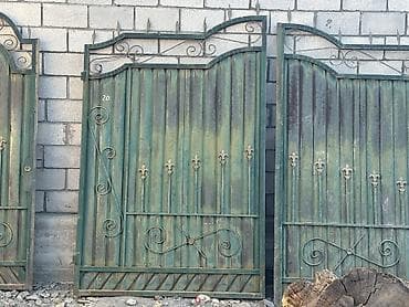 Распашные ворота: Металлические распашные ворота без тумбы. - Материал: сталь — 1