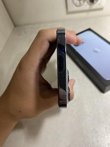 IPhone 13 Pro Max, Б/у, 256 ГБ, Blue Titanium, Коробка, 76 %