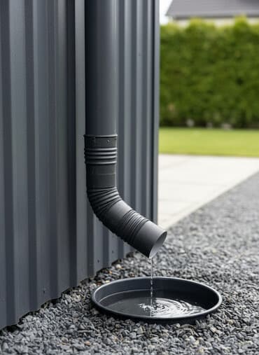 слив дождевой воды с крыши купить: Отвод для водосточной системы темного цвета, предназначенный для — 1