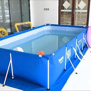 solutions elementary: Каркасный прямоугольный бассейн для двора/террасы. - Прочная стальная — 1